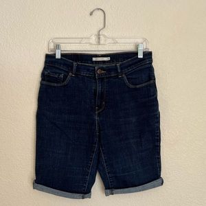 Womens LEVI's Strauss and Co. Denim Cuffed Bermuda Shorts Size 29